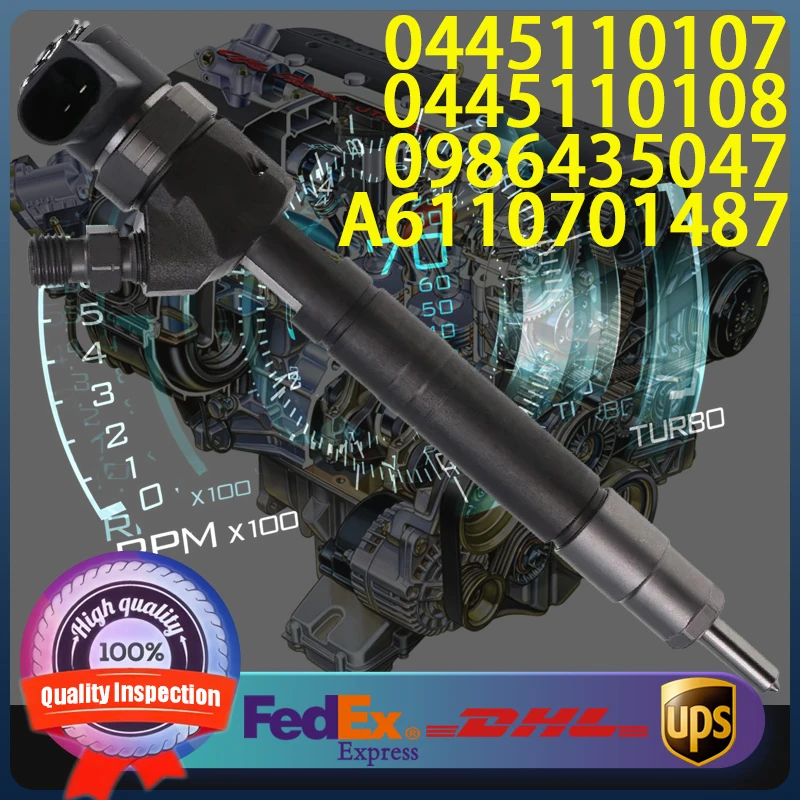 0445110107 0445110108 0986435047 A6110701487 Iniettore di carburante per Mercedes-Benz Sprinter 208 308 311 313 408 OM611 OM612 Motore