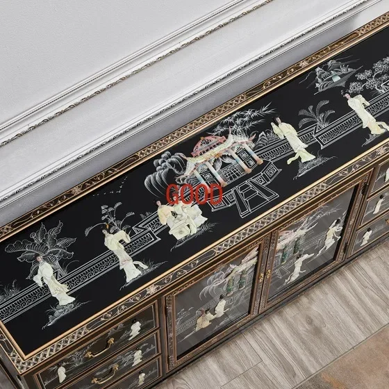 Sideboard Cabinet Screw Craft Ming-Qing Period Painted Furniture