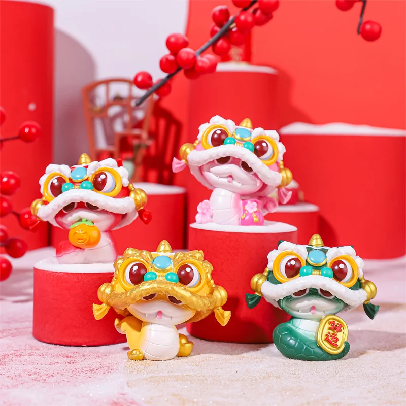 The Year Of Snake Figurines Cute Miniature Snake Statue Lucky Snakes Ornament Creative 2025 New Year Gifts For Children