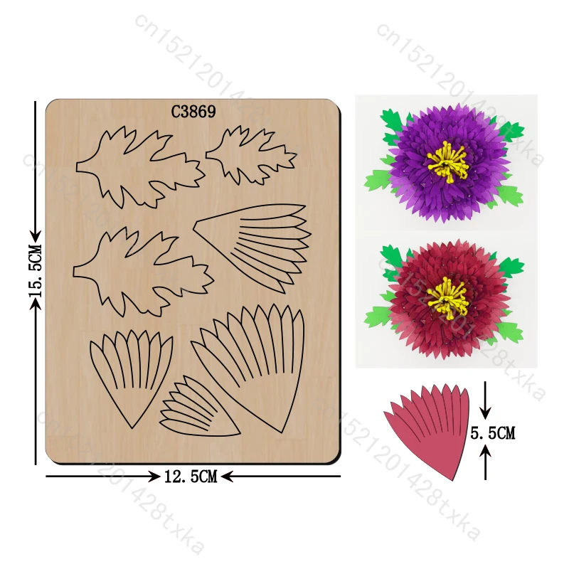 

New Wedding Flower Bow Wooden die Scrapbooking Cutting Dies C3869