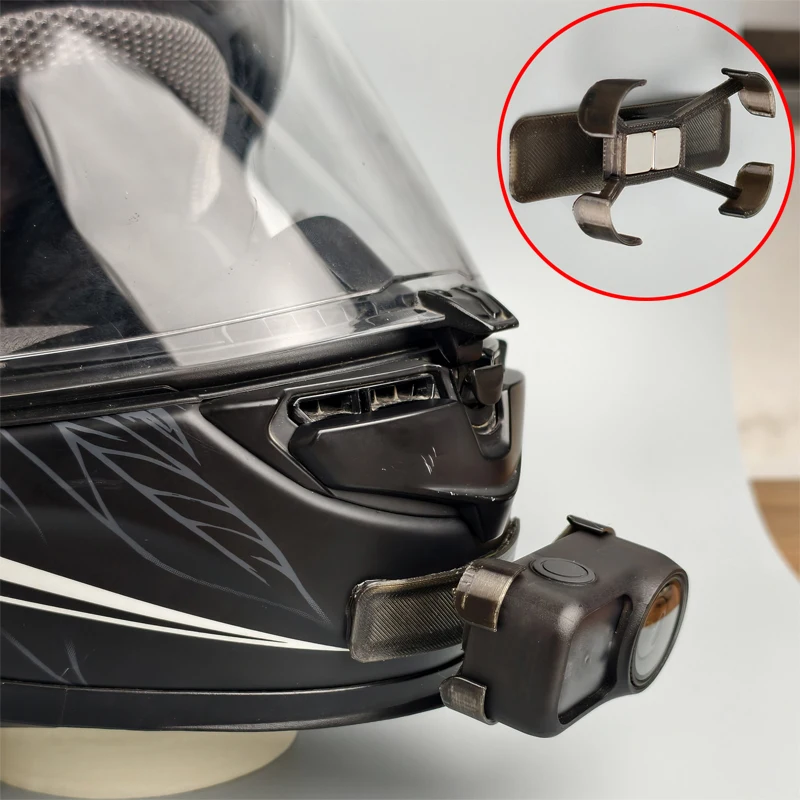 Suporte Magnético para Queixo de Capacete de Motocicleta 1PCS, Liberação Rápida, Suporte de Fixação Horizontal/Vertical para Câmera DJI Osmo Nano