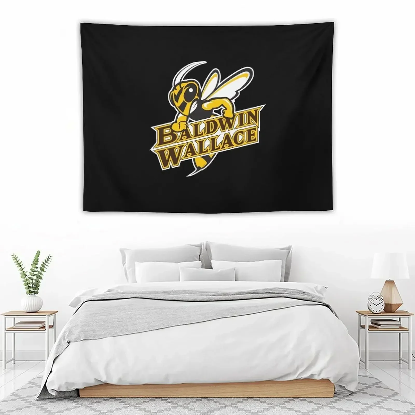 

Baldwin Wallace Yellow Jackets club Tapestry Aesthetic Room Decor Wallpaper Bedroom Tapestry