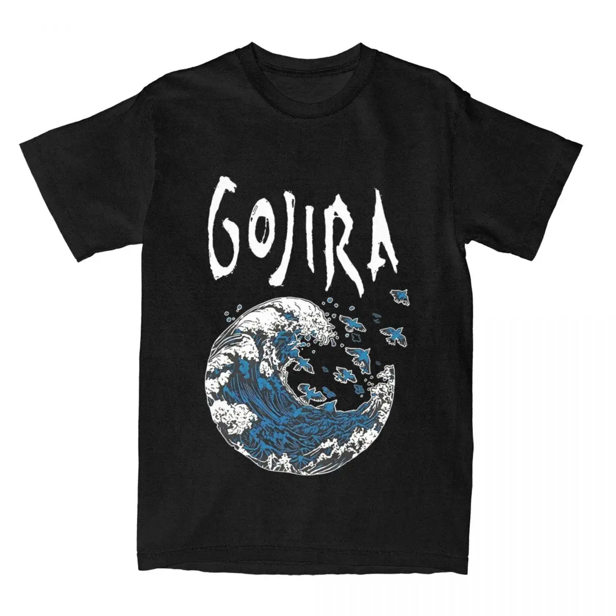 Men Gojiras Rock Metal Band T Shirts 100% Cotton Clothes Vintage Short Sleeve Round Collar Tees 4XL T- Shirt