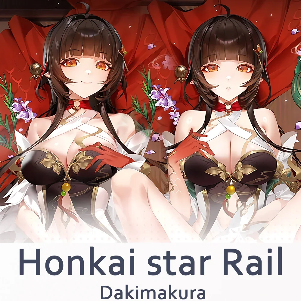 

Honkai star Rail Lingsha Dakimakura 2WAY Hugging Body Pillow Case Anime Pillow Cushion Cover