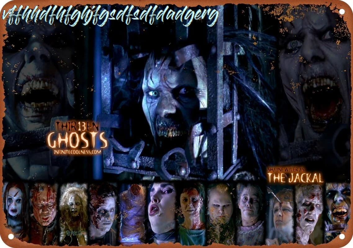 Thirteen Ghosts Movie Poster Vintage Metal Tin Sign Aluminum Sign Art Wall Decor 12 X 8 Inch Bedroom Kitchen Cafe Pub Plaqu sign
