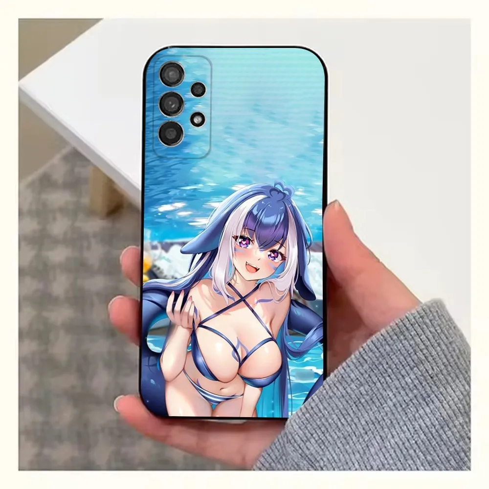 Shylily Vshojo Vtuber Phone Case For Samsung S25,S24,S23,S22,S20,S21,S10,Ultra,Plus,Lite,FE,Soft Silicone Black Cover