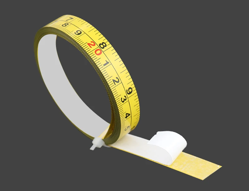 Metric & Inch Miter Track Tape Measure Self-Adhesive 1-10M Steel Ruler Measuring Tape For T-track Router Table Woodworking Tools
