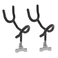 2PCS Boat Fishing Pole Holders Steel 20 Degree PVC Coated Steel Wire Fishing Pole Holders Angle Rod Holders with Mounting Base