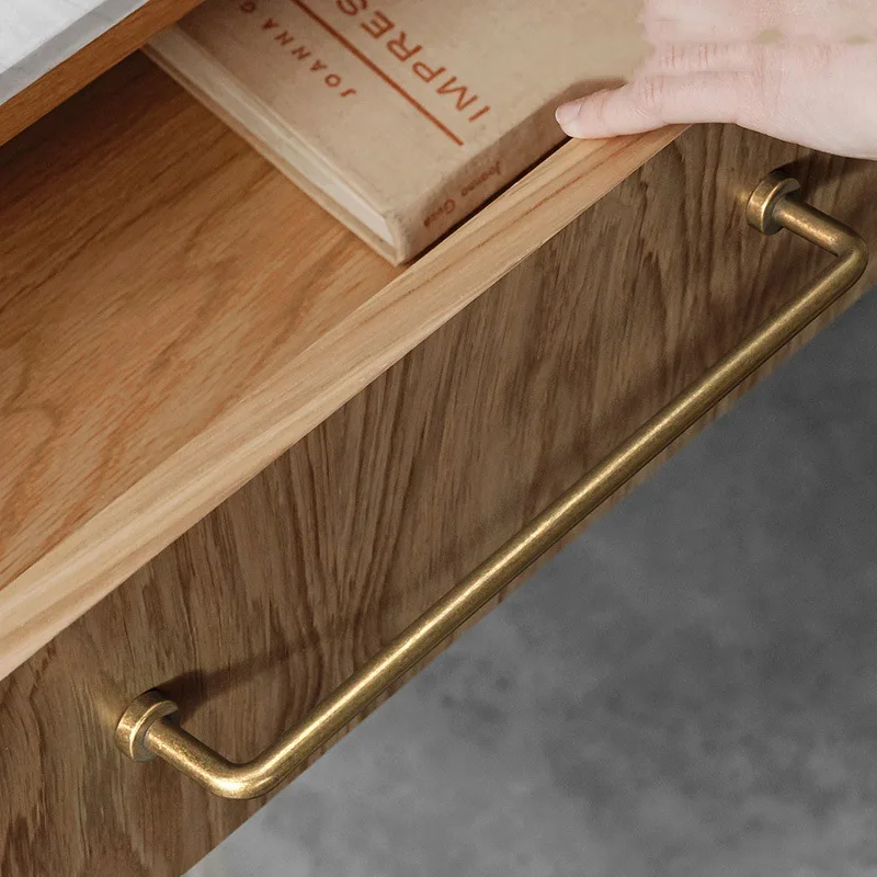 سحب خزانة برونزية، مقابض أبواب خزانة ملابس عتيقة وخزانة النبيذ، مقابض بفتحة واحدة للأدراج/رفوف الأحذية، أجهزة الأثاث #1