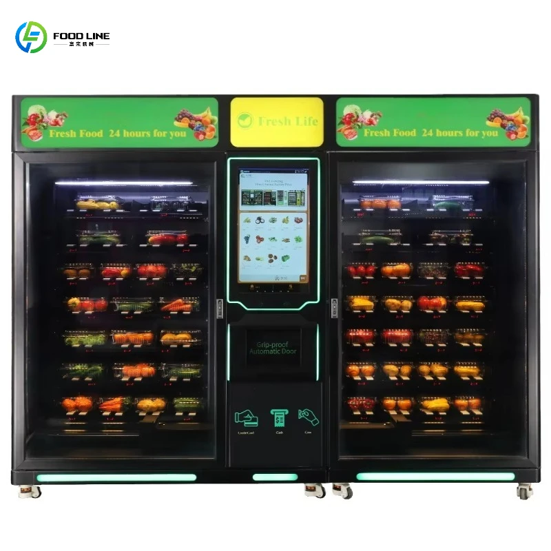 Axis Lift System 32 Inch Touch Screen Automatic Cupcake Fresh Food Fruit Egg Elevator Vending Machine Customized
