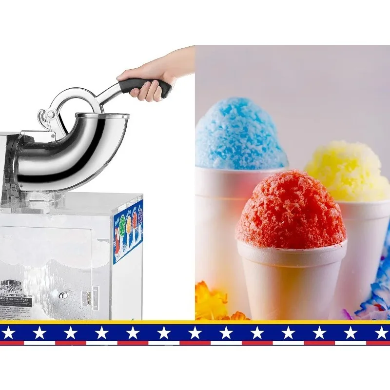 Snow Cone Machine Acrylic Grinder Can Grind Up To 500 Pounds of Ice Per Hour for Parties and Events  Ice Crushers   Shavers