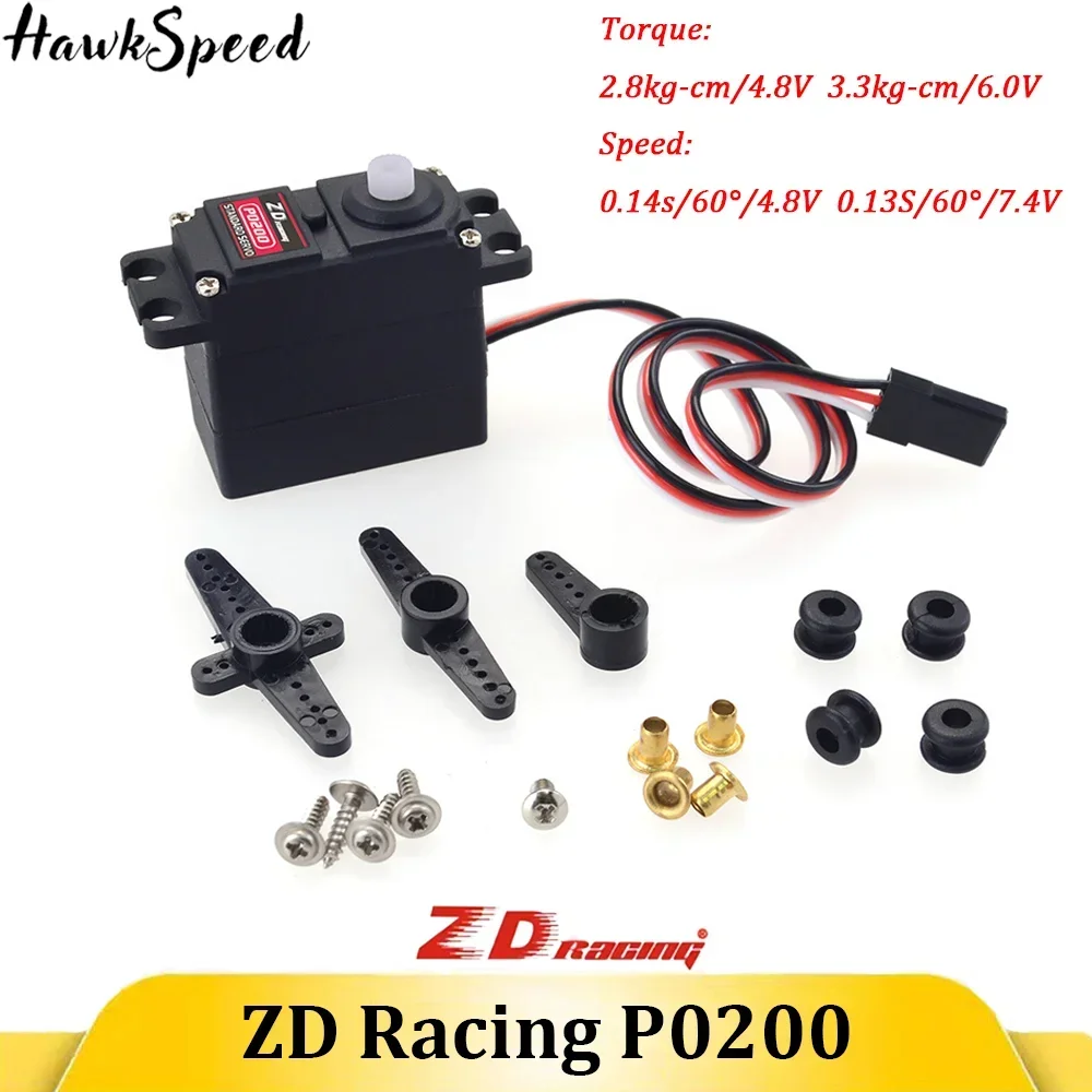 ZD Racing P0200 20g Servo de direção de plástico – Para carros 1/16, 1/14, 1/12 RC, mini-helicópteros e robôs