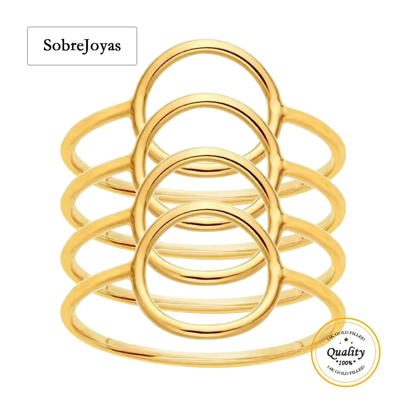

Кольцо с открытым кругом 10 мм, кольца с позолотой 14 карат, минималистичное кольцо в стиле бохо, золотые украшения, золотые аксессуары, кольца для женщин