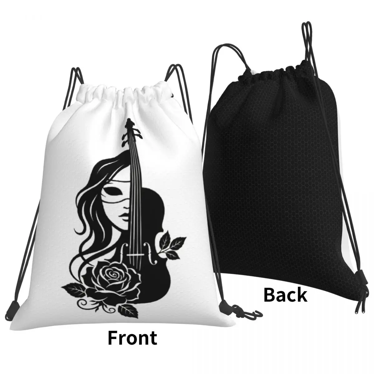 Sorrow Behind The Smile Backpacks Portable Drawstring Bundle Pocket Sports Bag Book Bags for Man Woman School