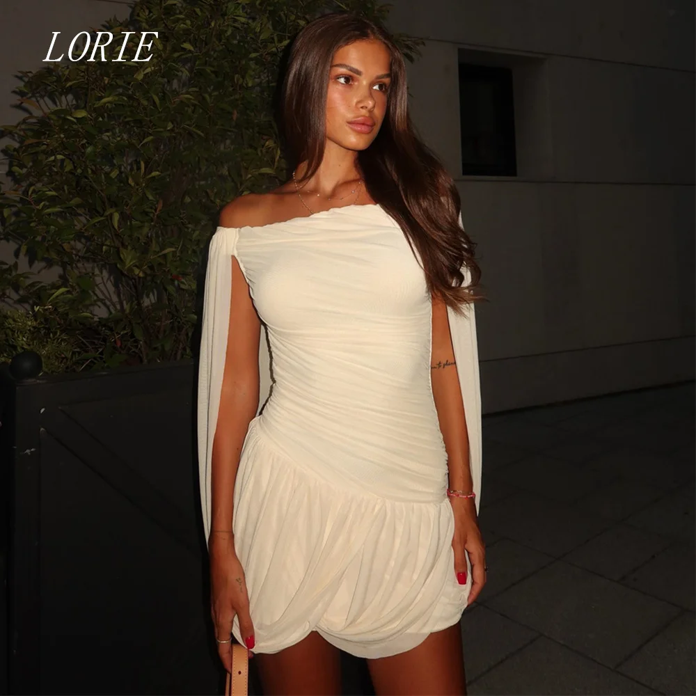 LORIE Mermaid Short Civil Wedding Dress Off The Shoulder Bridal Dresses Daily Pleat Engagement Wedding Gown Customized 2026