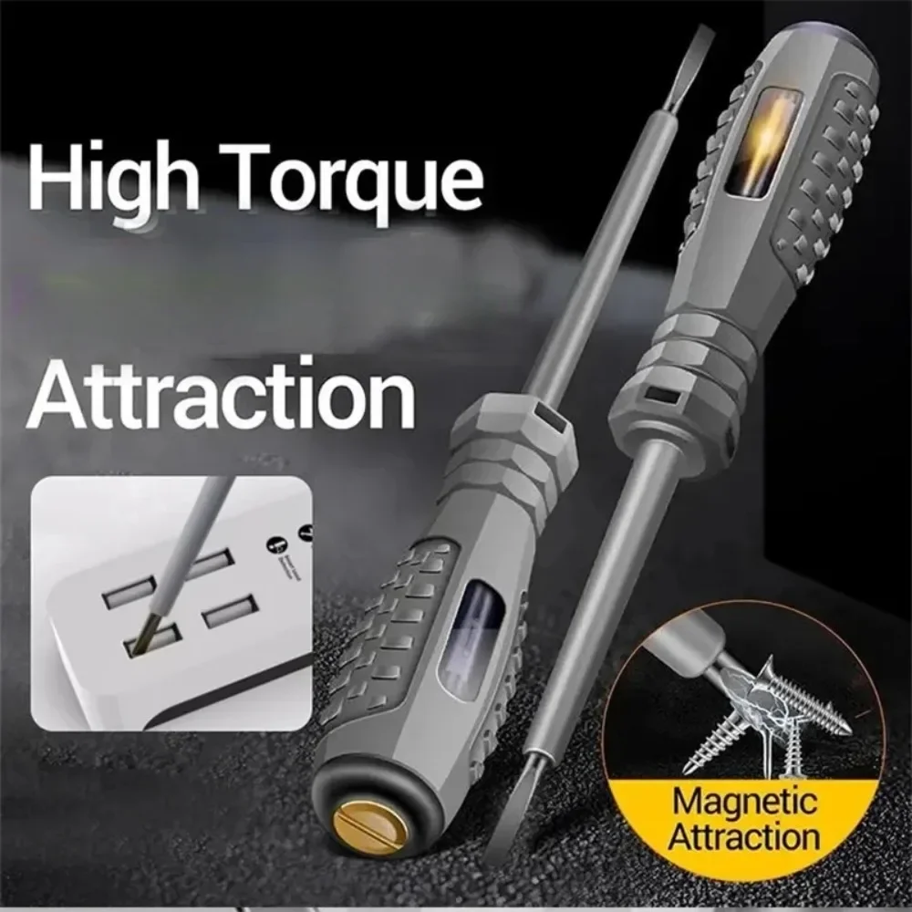 Caneta de teste de indução, chave de fenda especial para eletricista, testador de tensão, luz de indução, ponto de interrupção inteligente, resistência à queda, durável