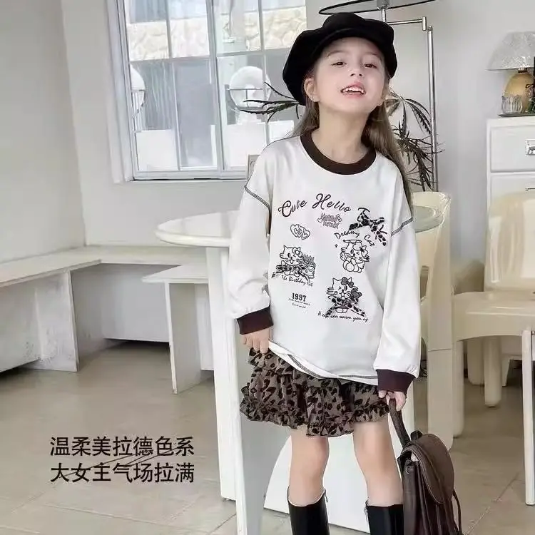 Kids Girls Leopard Printed Skirts 2025 New Fashion Children Casual Cake Skirts Teenage Girls Dance Clothing Korean Style - view 3