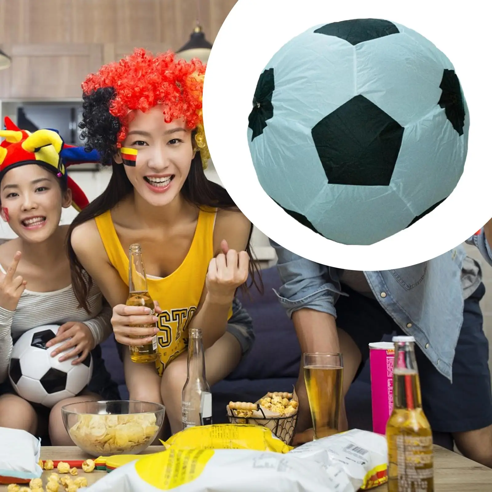 

Карнавальный костюм, надувной футбольный костюм, красочная одежда из воздушных шаров из полиэстера, вечерние костюмы на Хэллоуин для взрослых