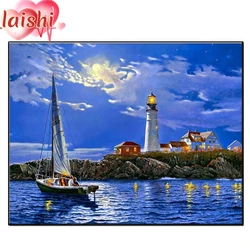 Great Painter Cartoon, lighthouse landscape Diamond Painting Full Square Diamond Painting Embroidery Sale Rhinestones Pictures
