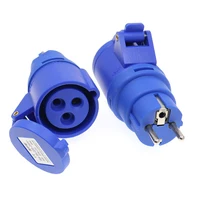 Adaptador de enchufe para RV, Cable generador IP44 de 16A, IEC309, 316P6 a Schuko CEE7/3, adaptador de Cable de alimentación para RV Camper, remolque de viaje, marino