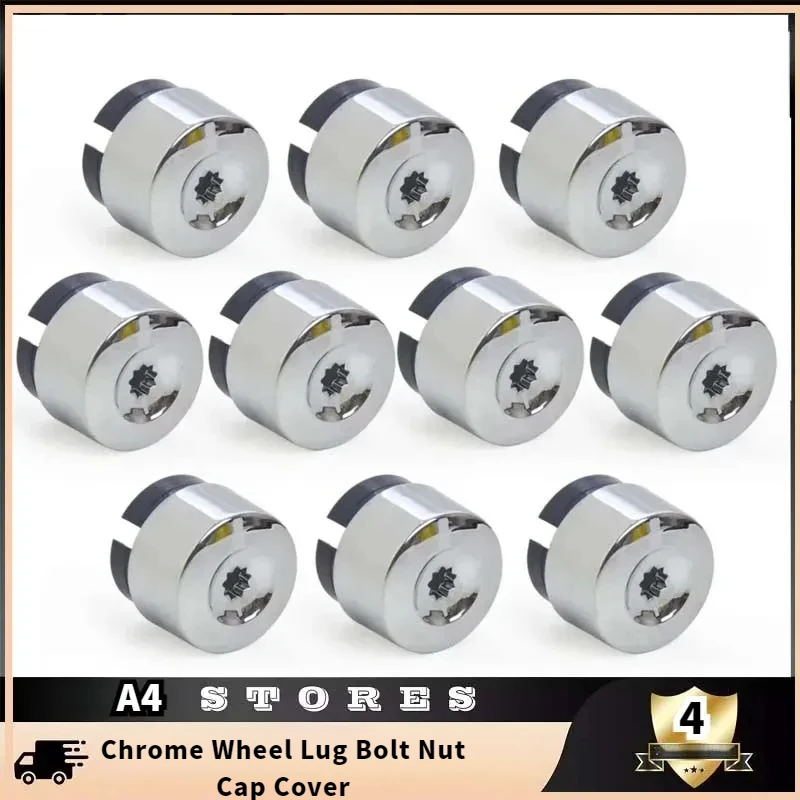 For Vw Touareg 2004 - 2010 2011 2012 2013 2014 Chrome Wheel Lug Bolt Nut Cap Cover 7l6 601 173a 2zz 10Pcs