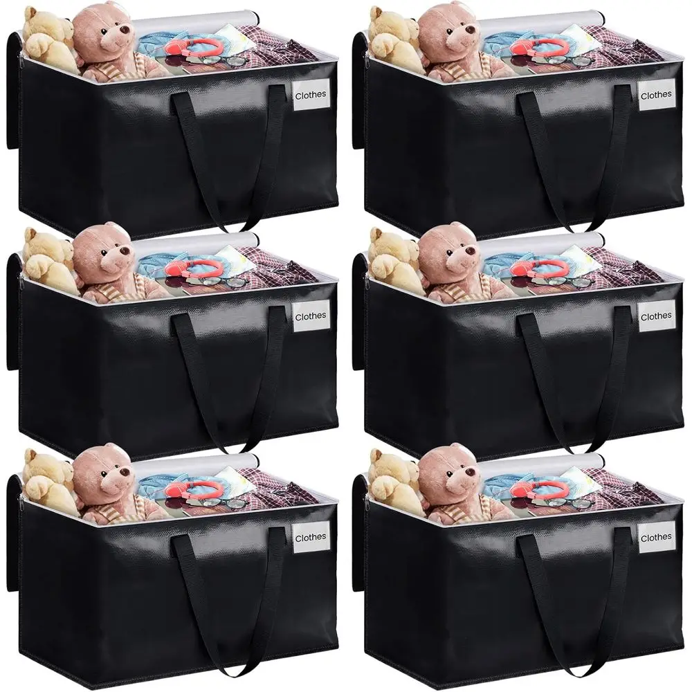 

Сверхмощные складные сумки для хранения вещей из 6 штук емкостью 88 л для перемещения и упаковки