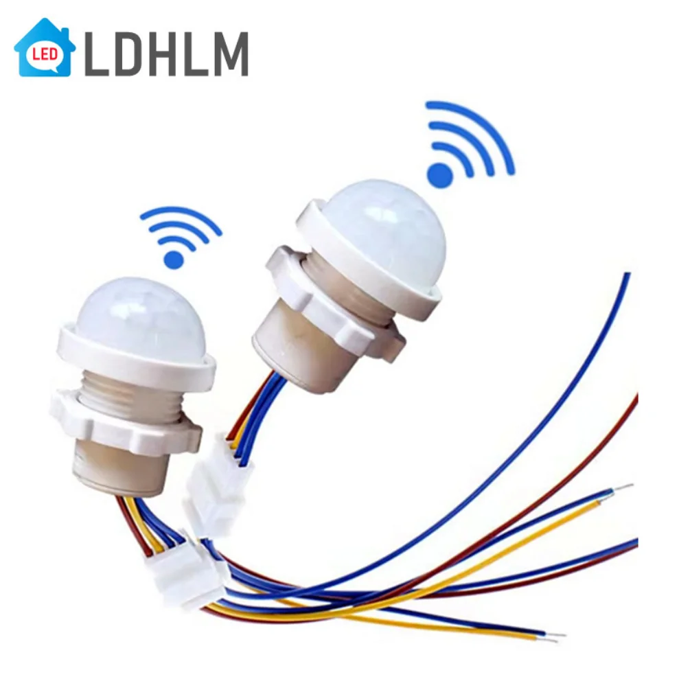 Ldhlm-センサー付きインテリジェント赤外線モーションセンサー,人体モーション検出,110V,220V,家庭用,常夜灯