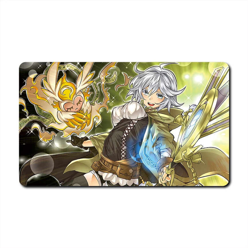 Yu-Gi-Oh! Charmer Series OCG TCG Wynn The Wind Channeler, tapete de batalla para un solo jugador, tapete de juego de mesa de goma de dibujos animados de 600x350mm