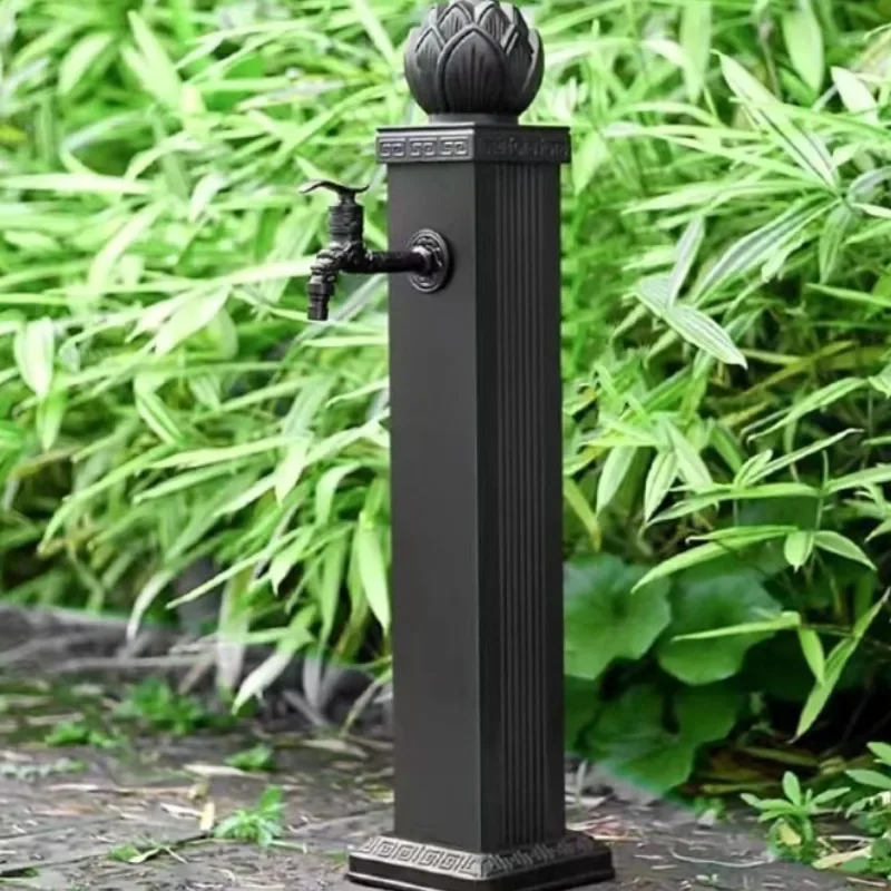 Column faucet, anti-freeze and anti-rust Chinese courtyard garden watering railing