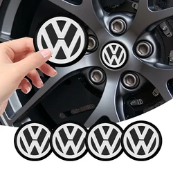 4PCS Car Wheel Center Decal Hub Sticker Styling for VW Passat B5 B6 B7 Polo Tiguan Golf Scirocco Lavida Santana Touran Magotan