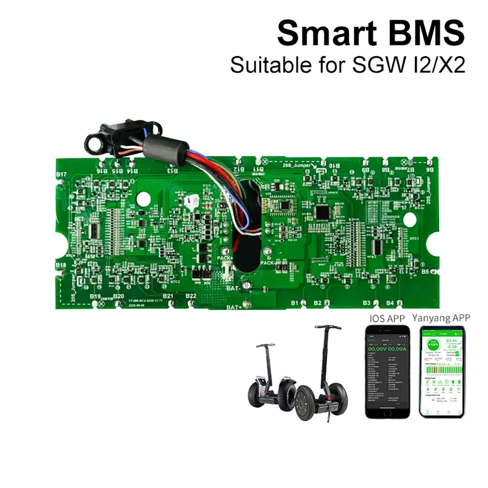 Wholesale Segway Battery Management Systems Protection Circuit Board 20S 23S 30A Lithium Ion 6.4AH 10AH 12AH PCB & PCBA