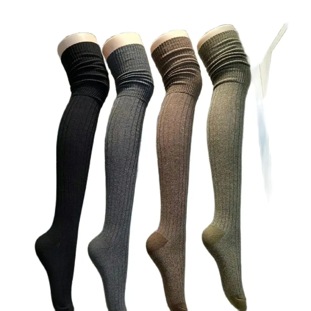 

Korean Style elongated mixed thread splicing stockings