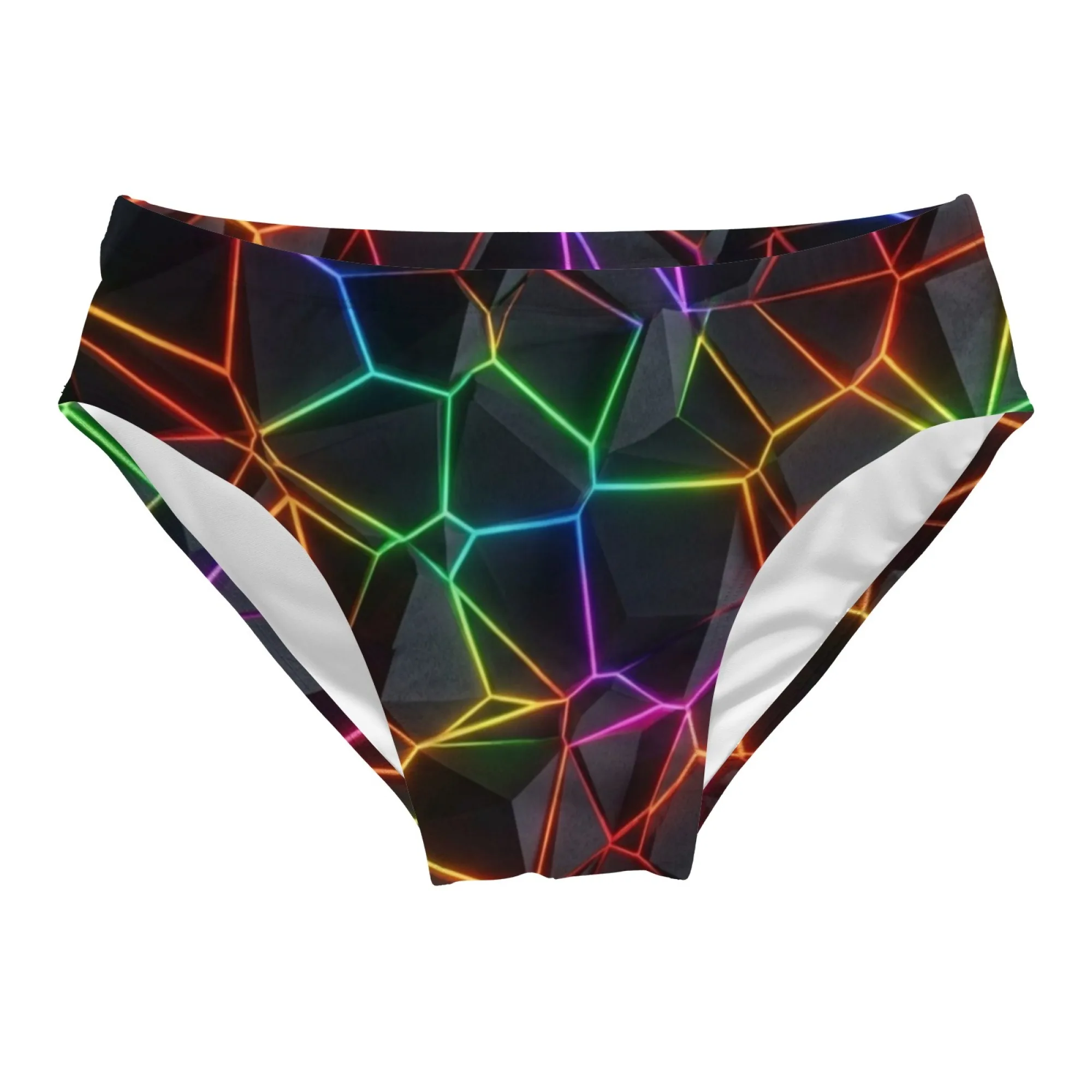 Geometric Lattice Swim Trunks Quick-drying Breathable Non-slip Men's Triangle Trunks Water Sports Surfing Fitness Novel Swimwear
