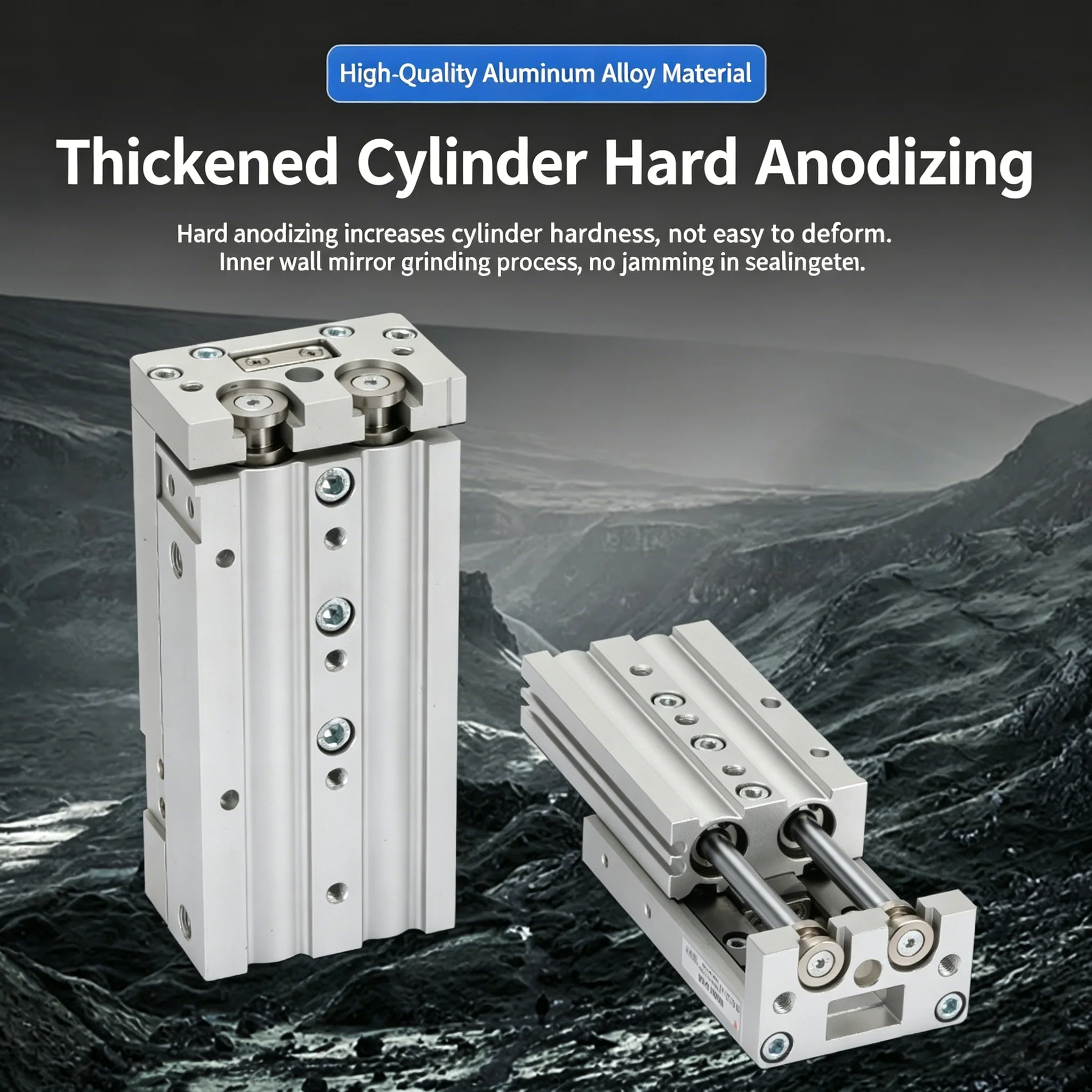 MXS Pneumatic Air Cylinder MXS6 MXS8 MXS12 MXS16 MXS20 MXS25-10/20/30/40/50/75/100/125/150mm Double Acting Air Slide Table