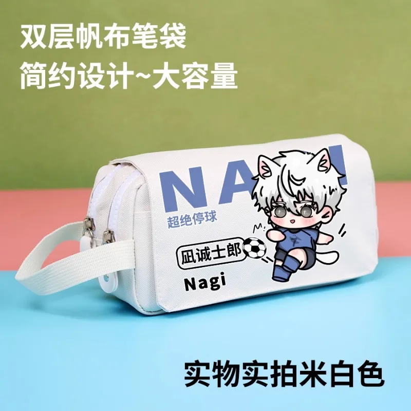 Anime BLUE LOCK Cosplay Isagi Yoichi Nagi Seishiro Rin Itoshi Bachira Meguru studente portatile Flip Pencil Case regalo di cancelleria