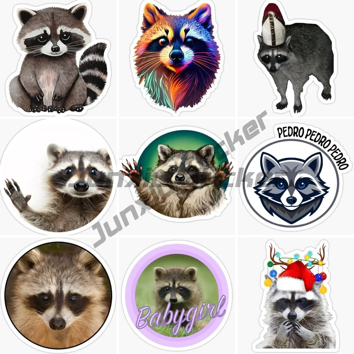 

Pedro Raccoon Funny Decal Car Stickers Waterproof Graphics Windows Trunk Decoration Vinyl Self-adhesive