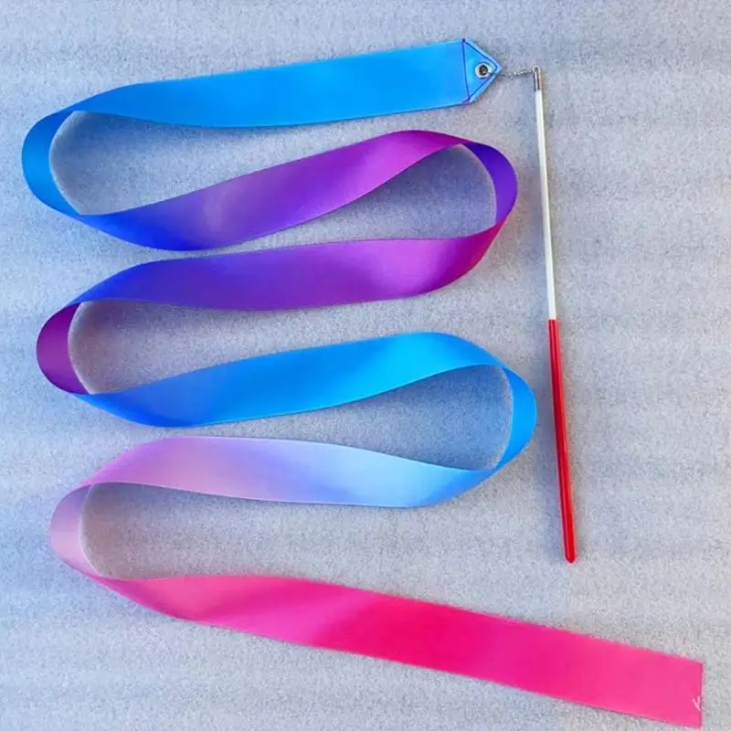 Dance Ribbon Twirling Batons Long Ribbon Rhythmic Gymnastics for Artistic Dance 24BD