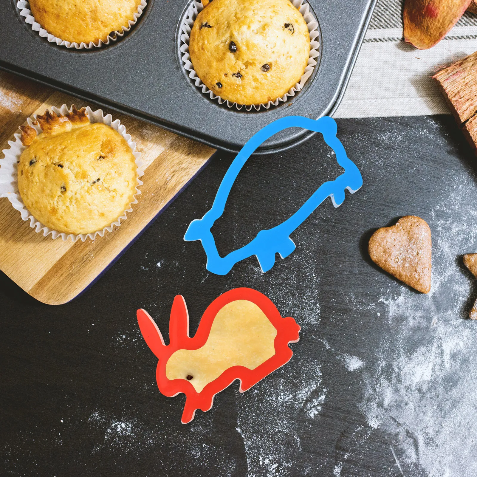 6pcs Animal Cookie Set Assorted Farm Shapes No Edges No Smell For Kids Baking Tool Educational Plastic Kit Biscuit Cake Farm