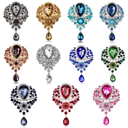 New fashion sparkling crystal brooch for men and women luxury temperament pin clothing corsage accessories party jewelry gifts