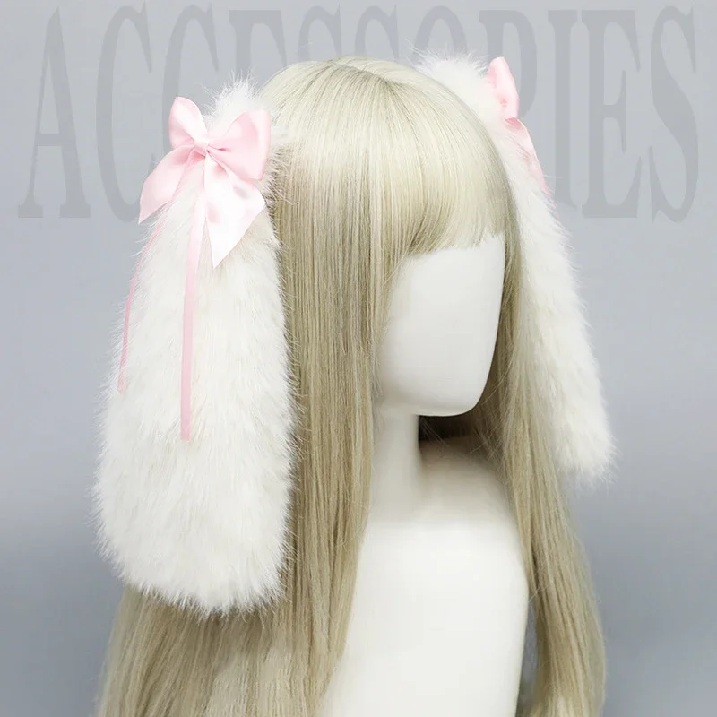 Fascia per orecchie di coniglio fatta a mano Conigli Accessori cosplay per ragazze Orecchie Fursuit Masquerade Cosplay Party Accessori Lolita