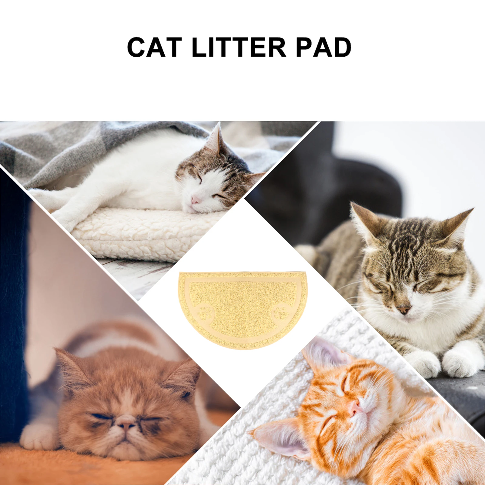 

Litter Absorbs Placemat S Cat Mat Cat Litter Pad Pet Paw Non Slip Durable Compact Food Feeding Mat Beige Indoor Placemat