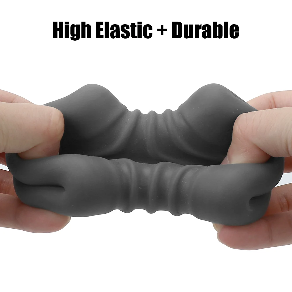 Dual Channel Glans Sucking Male Masturbator Cup Penis Massage Delay Ejaculation Portable TPE Artificial Vagina Sex Toys for Men