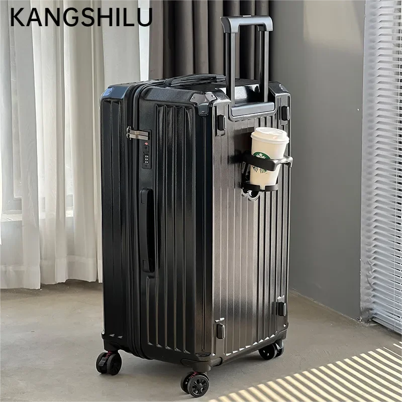 Luggage Unisex Suitcase Alloy Trolley Case KANGSHILU New 20“24\'\'26\'\'29 Inch Carrier Universal Travel Offers with Wheel Promotion