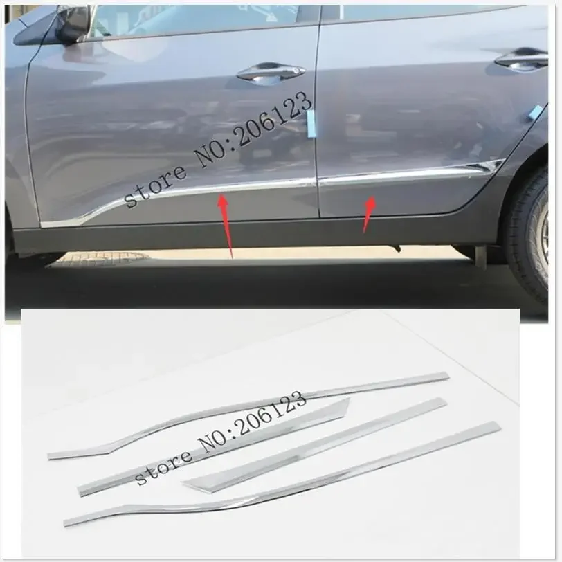 

Car styling 2010-2014 For Hyundai Tucson ix35 Free shipping ABS Chrome plated body side molding