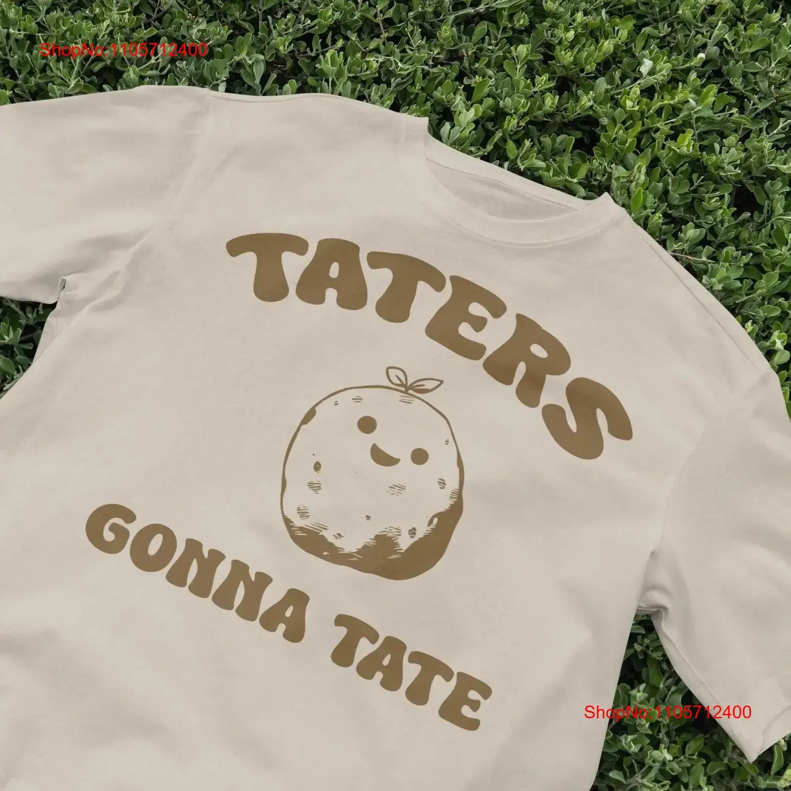 Taters Gonna Tate T Shirt Cute Potato Retro 90s Vintage Aesthetic Top Whimsical Clothing Sarcastic Humor Kawaii vintage Washed