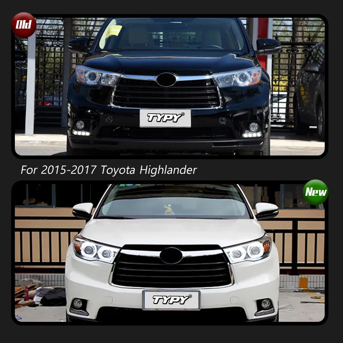 

TYPY автомобильная фара для Toyota Highlander 2015-2017, обновленная модифицированная новая DRL динамический указатель поворота, светодиодная фара, автоаксессуары