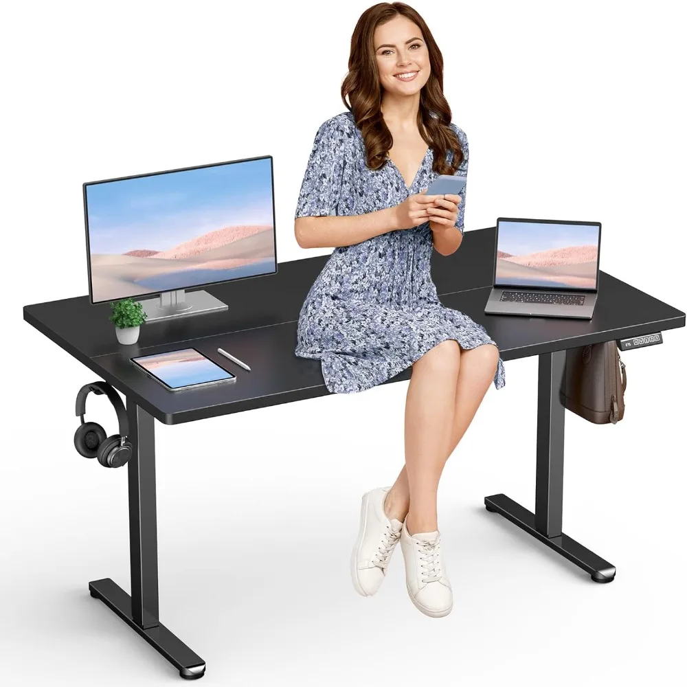 

Adjustable Height Sit-stand desk Modern height adjustable base with memory controller Student Black desk