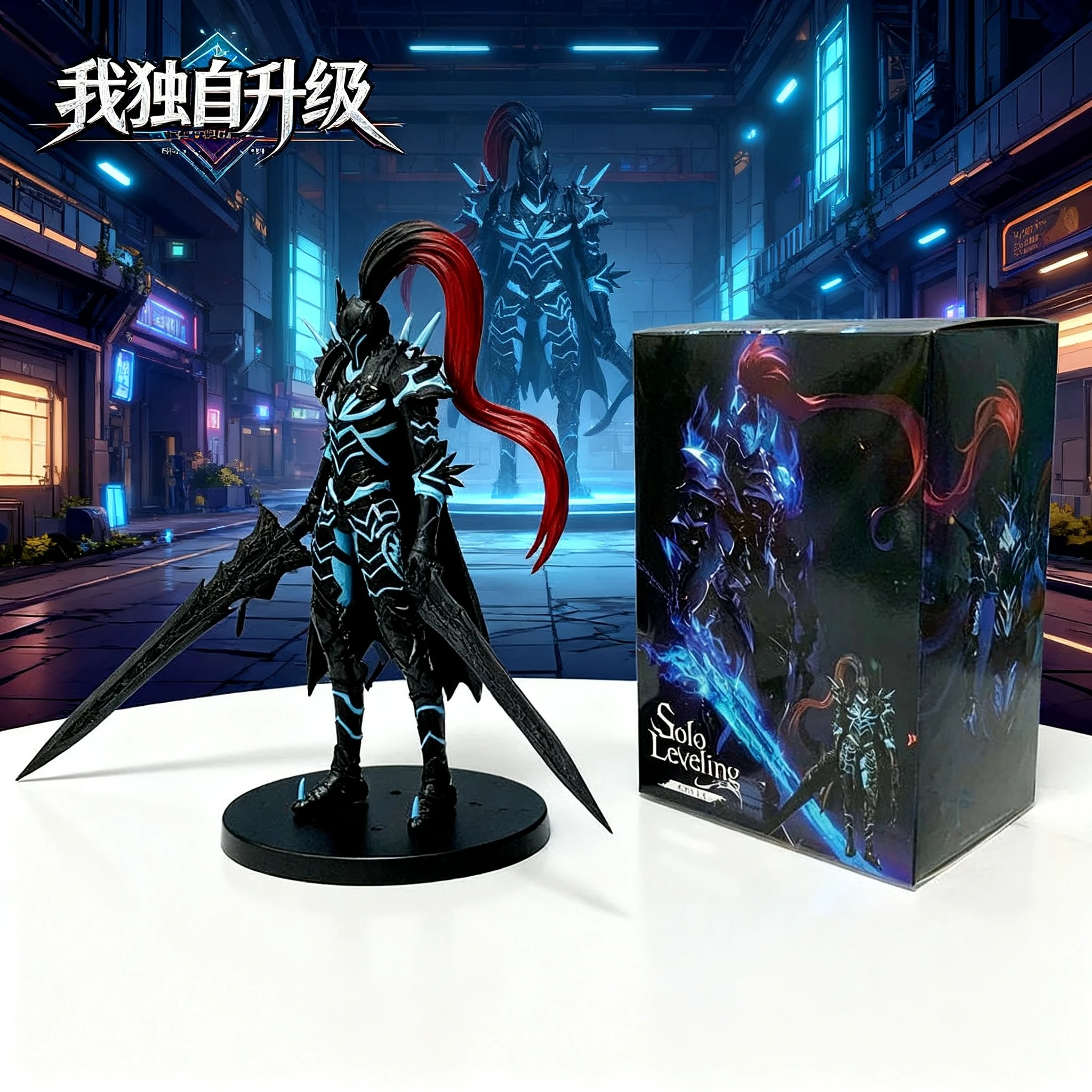 

Статуя Соло выравнивания Иgris-Кроваво-Красная тень-командир Аниме Фигурка Модель Тень Армия Коллекционная игрушка Украшение рабочего стола