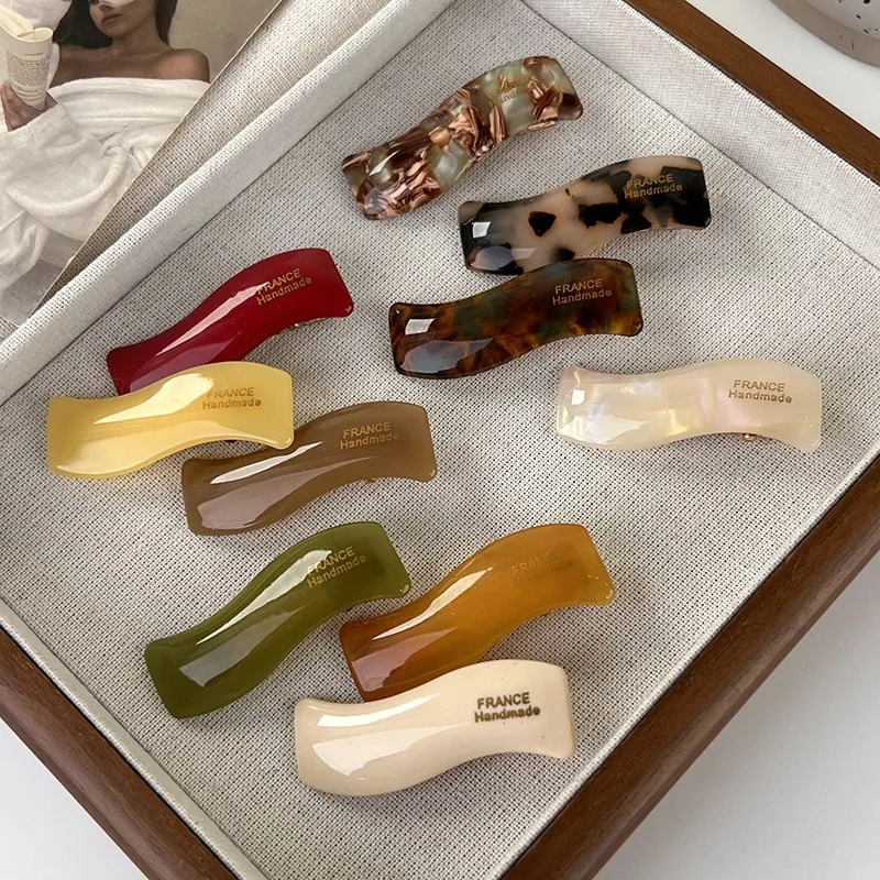 กิ๊บติดผมทรงหางม้าสูง ขนาดเล็ก ทำจากอะซิเตท  กิ๊บหนีบผม กิ๊บติดผม กิ๊บหนีบผม  เครื่องประดับผมสำหรับผู้หญิง กิ๊บหน้าม้า กิ๊บฉลาม