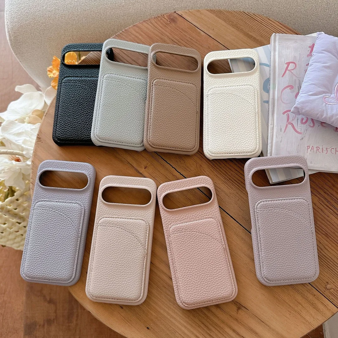 

Luxury Card Slot Pocket Wallet Leather Case For iPhone 11 12 13 14 15 16 17 Air 17 Pro Max Plus Protective Shell Phone Cover